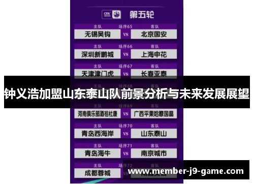 钟义浩加盟山东泰山队前景分析与未来发展展望